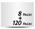  2-seitiges Deck-Blatt und  6-seitiges Schluss-Blatt 120 Seiten Inhalt (60 beidseitig bedruckte Blätter)