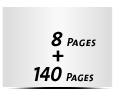 8 Seiten Umschlag (2 Ausklappseiten) 140 Seiten Buchblock