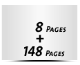  4-seitiges Deck-Blatt und  4-seitiges Schluss-Blatt 148 Seiten Inhalt (74 beidseitig bedruckte Blätter)