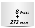  6-seitiges Deck-Blatt und  2-seitiges Schluss-Blatt 272 Seiten Inhalt (136 beidseitig bedruckte Blätter)