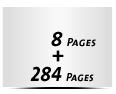  6-seitiges Deck-Blatt und  2-seitiges Schluss-Blatt 284 Seiten Inhalt (142 beidseitig bedruckte Blätter)