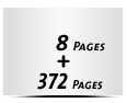  2-seitiges Deck-Blatt und  6-seitiges Schluss-Blatt 372 Seiten Inhalt (186 beidseitig bedruckte Blätter)