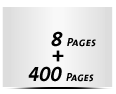  6-seitiges Deck-Blatt und  2-seitiges Schluss-Blatt 400 Seiten Inhalt (200 beidseitig bedruckte Blätter)
