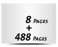  2-seitiges Deck-Blatt und  6-seitiges Schluss-Blatt 488 Seiten Inhalt (244 beidseitig bedruckte Blätter)