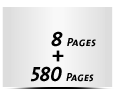  2-seitiges Deck-Blatt und  6-seitiges Schluss-Blatt 580 Seiten Inhalt (290 beidseitig bedruckte Blätter)