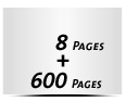 8 Seiten Umschlag (2 Ausklappseiten) 600 Seiten Buchblock
