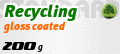 Papiersorte Selbstumschlager: Recyclingpapier glänzend gestrichen Lagersorte