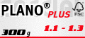 Papiersorte Angebotsmappen: Plano Plus Offsetpapier, Volumen, holzfrei